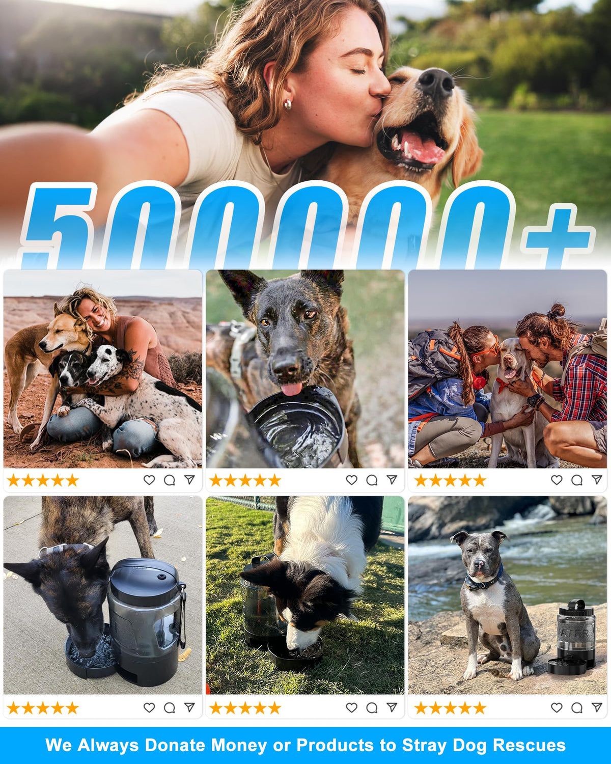 95OZ Large Dog Water Bottle