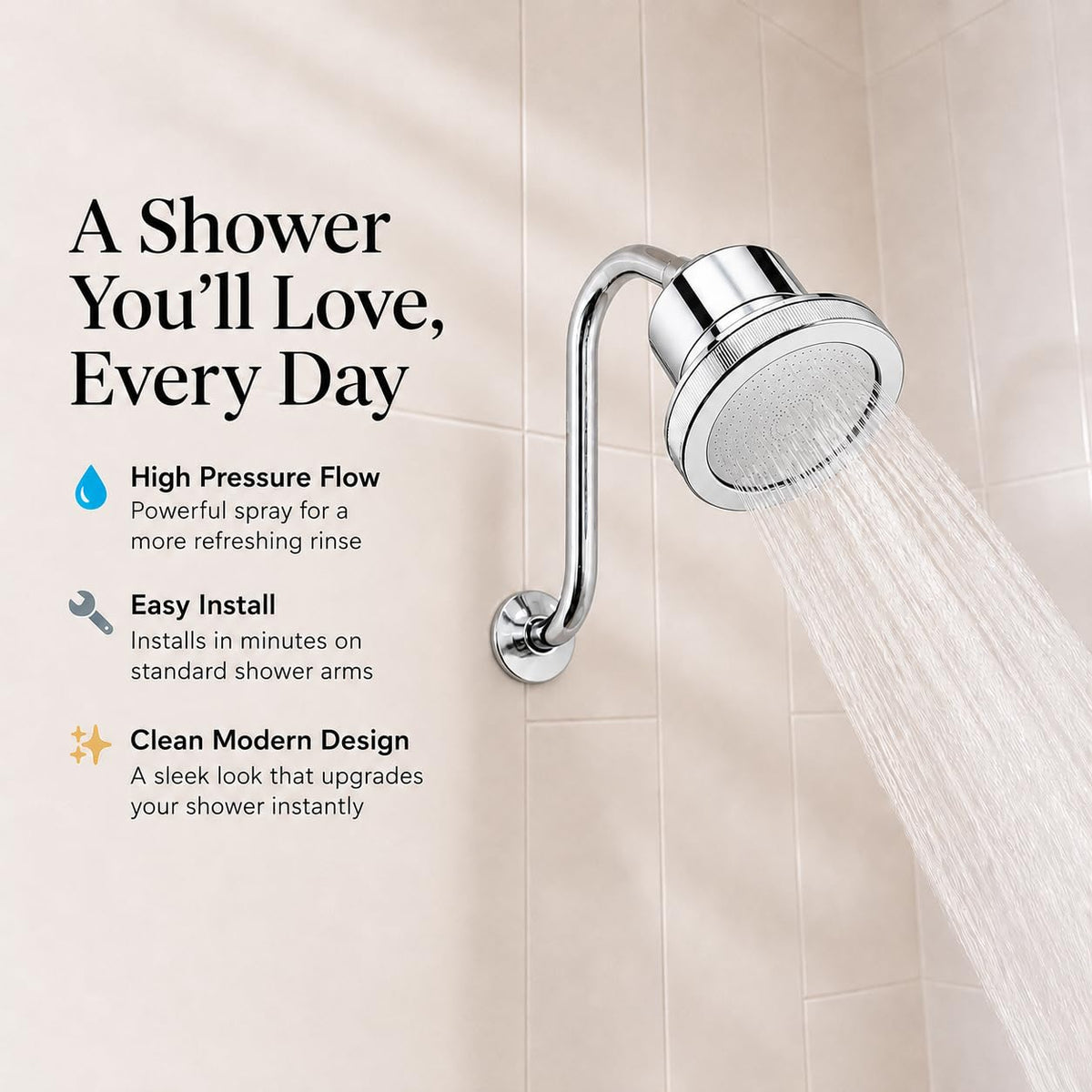 25 Stage Filtered Shower Head for Hard Water (Chrome)