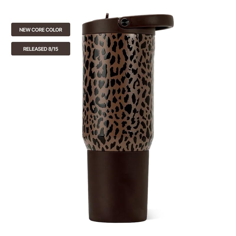 Sport 20 oz Insulated Stainless Steel Water Bottle (Brown Leopard / 20 Ounces)