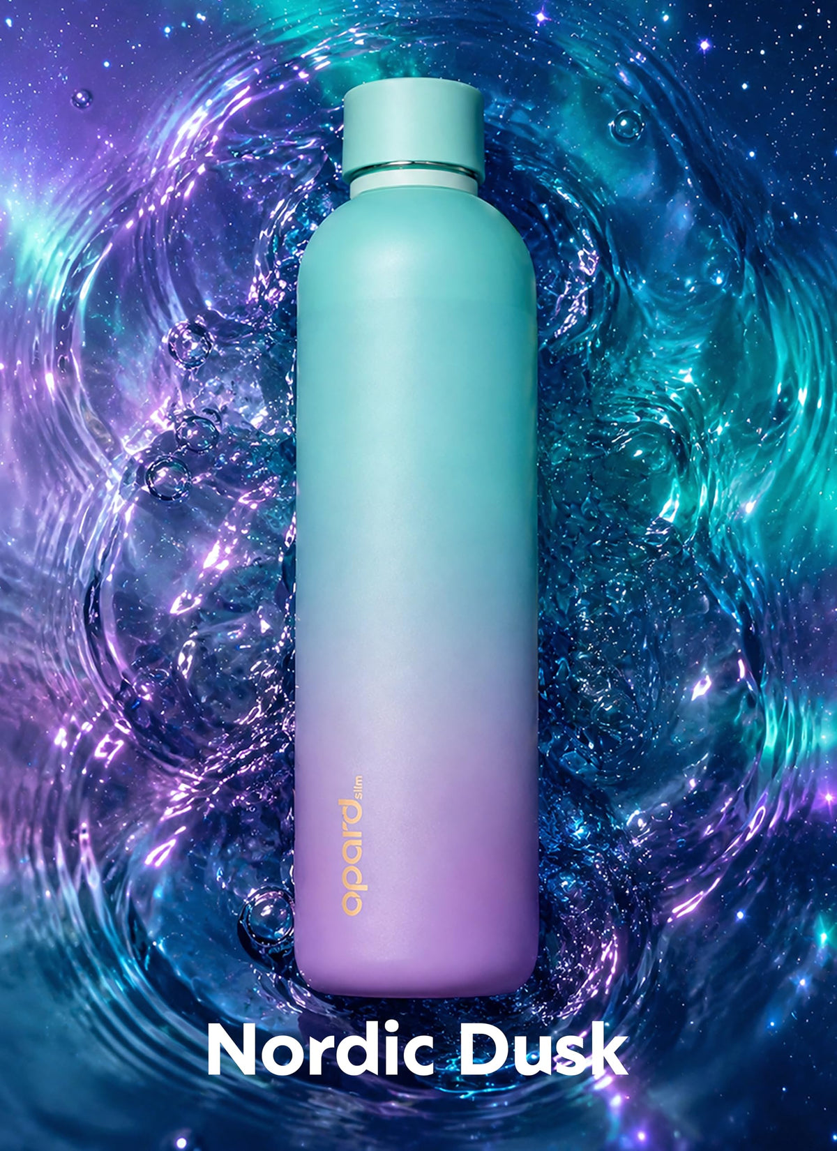 Slim 32oz Water Bottle BPA (09 Bubblegum Cyan Pink / 32 Ounces)