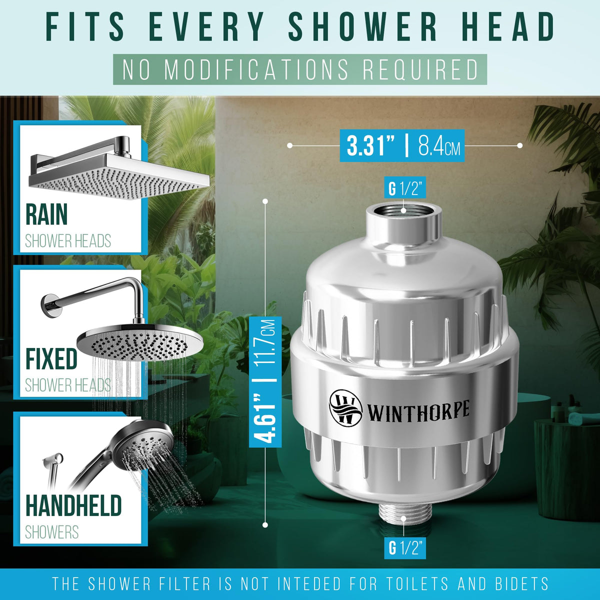Winthorpe Shower Filter System for Hard Water