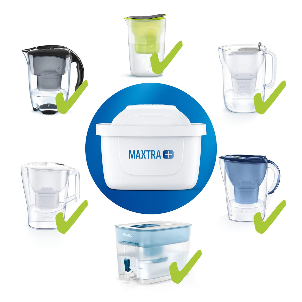 MAXTRA+ replacement water filter cartridges (6 Count (Pack of 1) / White)