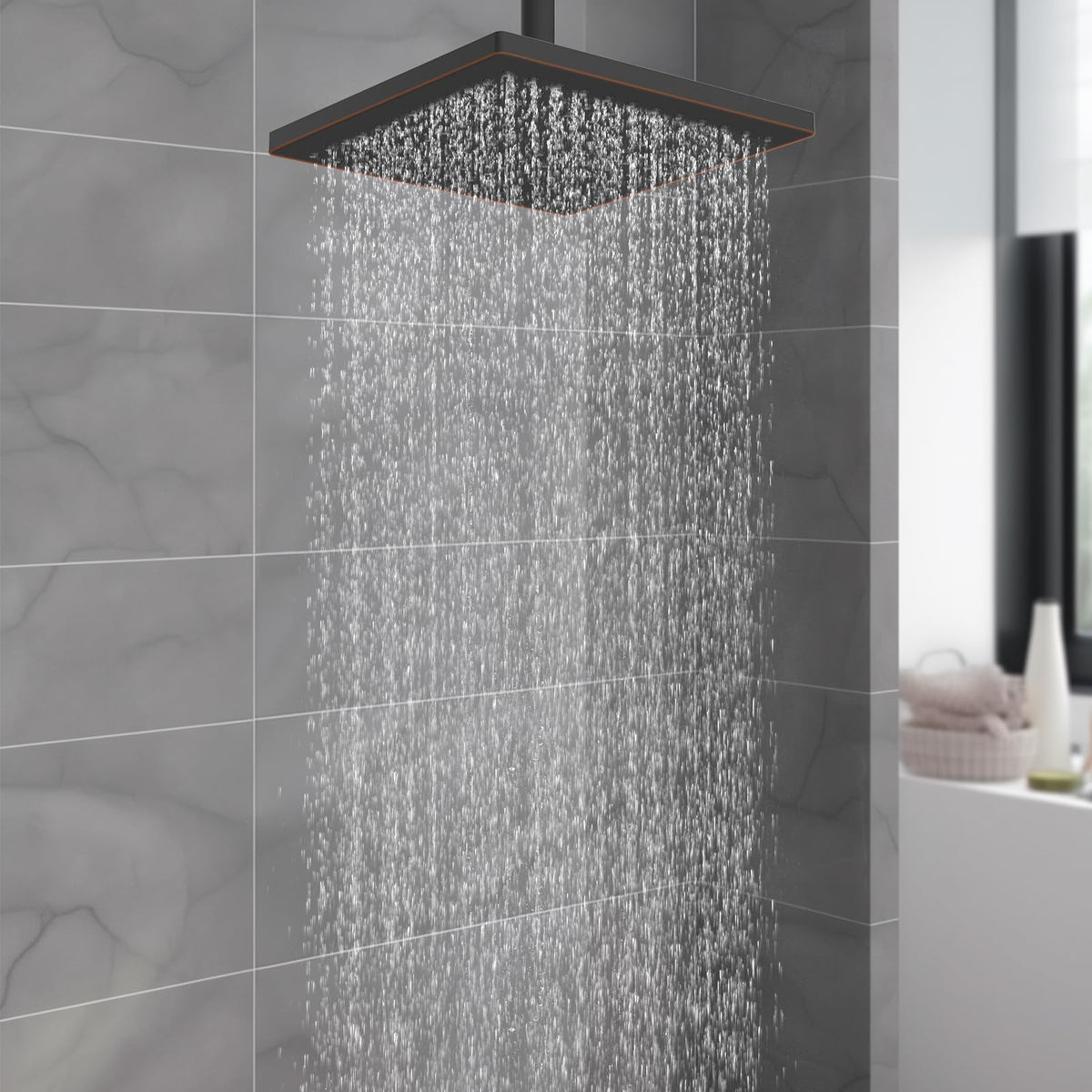 cUPC Certified High Pressure 12'' Shower Head (Square 12'' / Oil Rubbed Bronze)