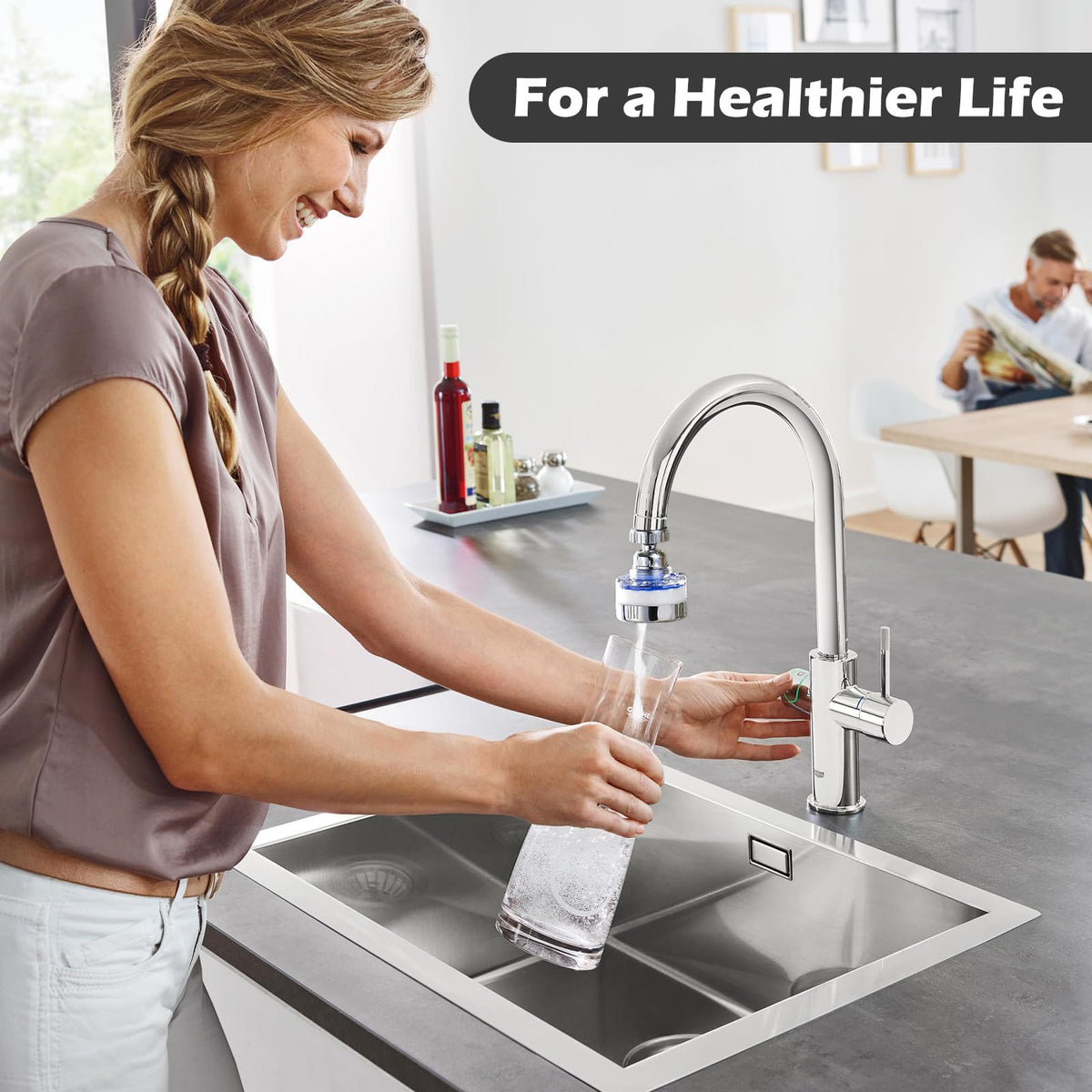 8 Pcs Sink Water Filter Faucet Set (A-8 Pcs)