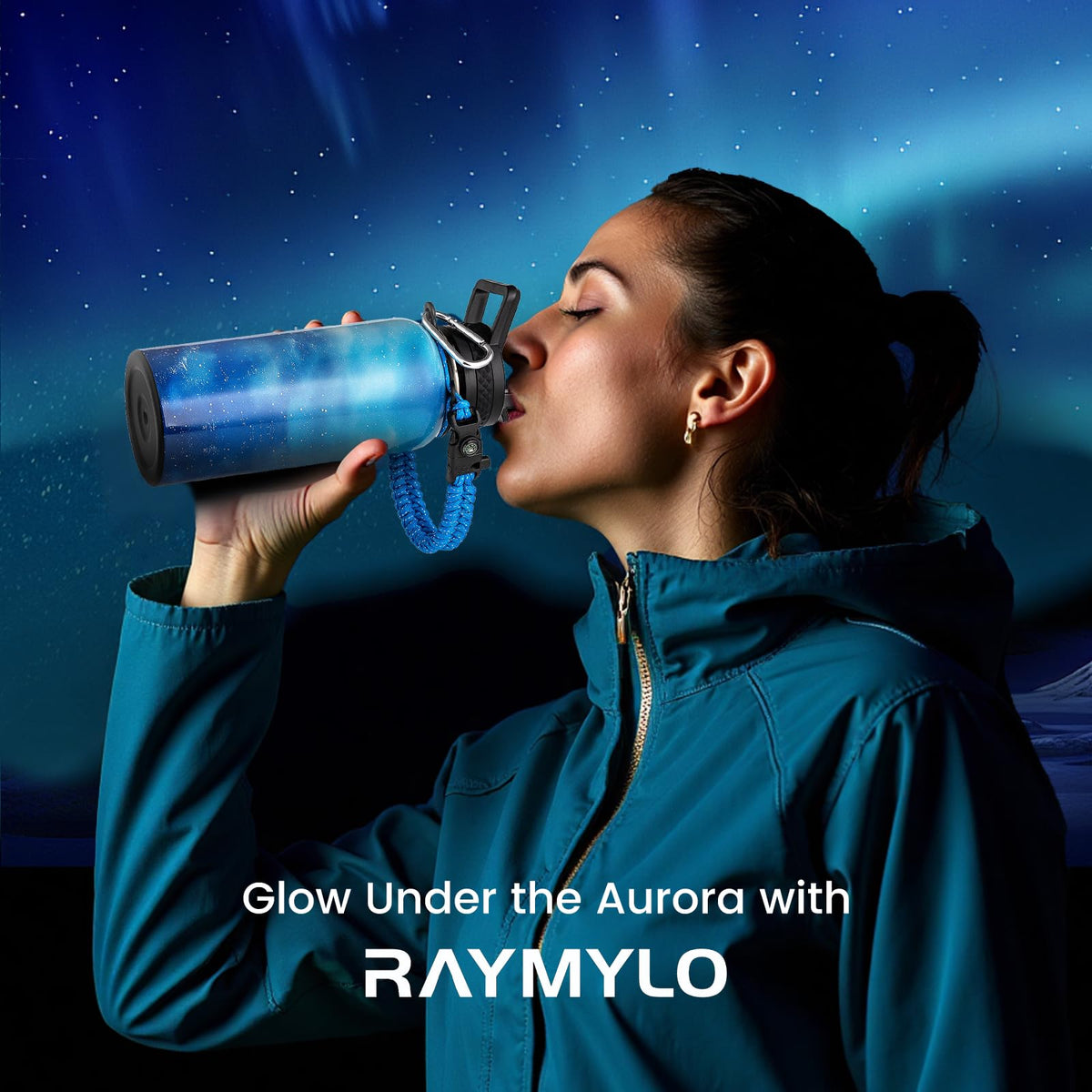 Insulated Water Bottle 32 oz (Aurora Blue / 32 Ounces)