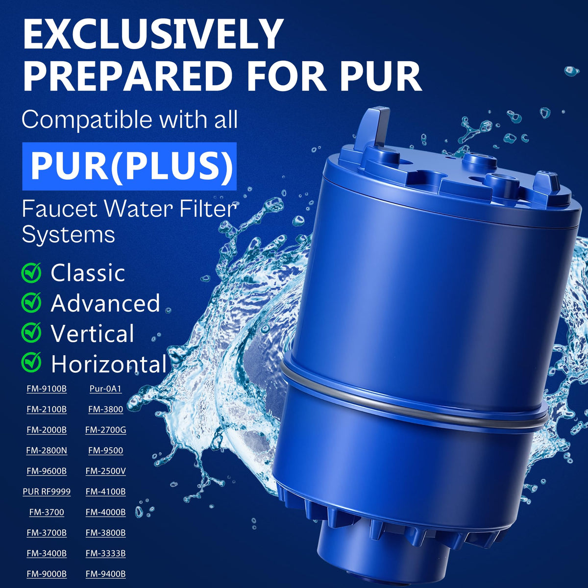 Faucet Water Filter Fit for Pur & PUR PLUS RF (2 Pack)