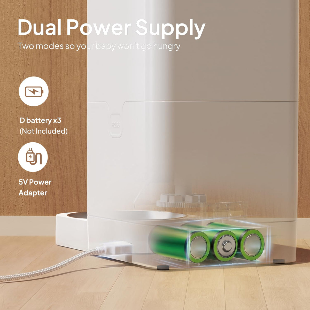 Automatic Cat Feeder (4 L / White Opaque)