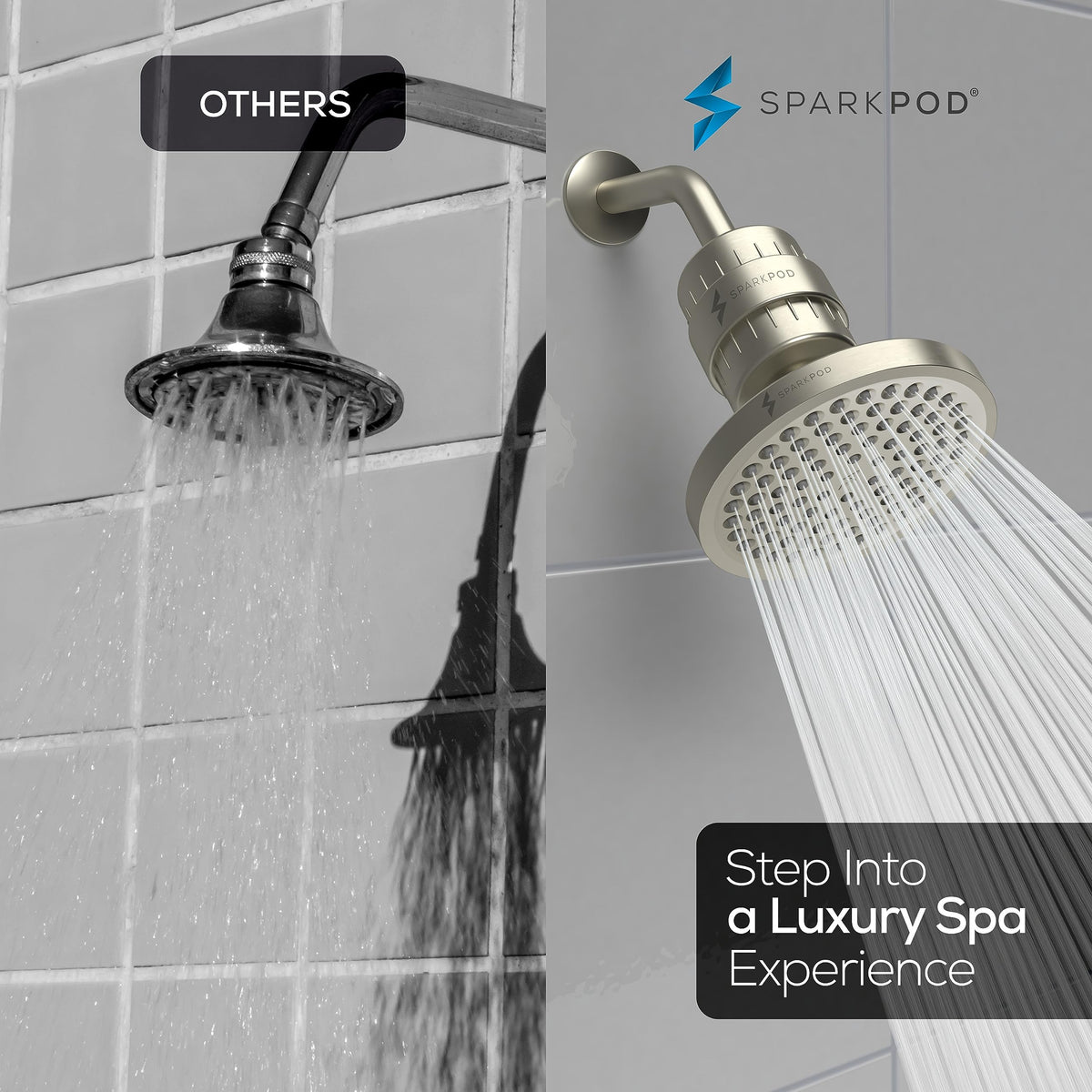 Filtered Shower Head (2. Elegant Brushed Nickel)