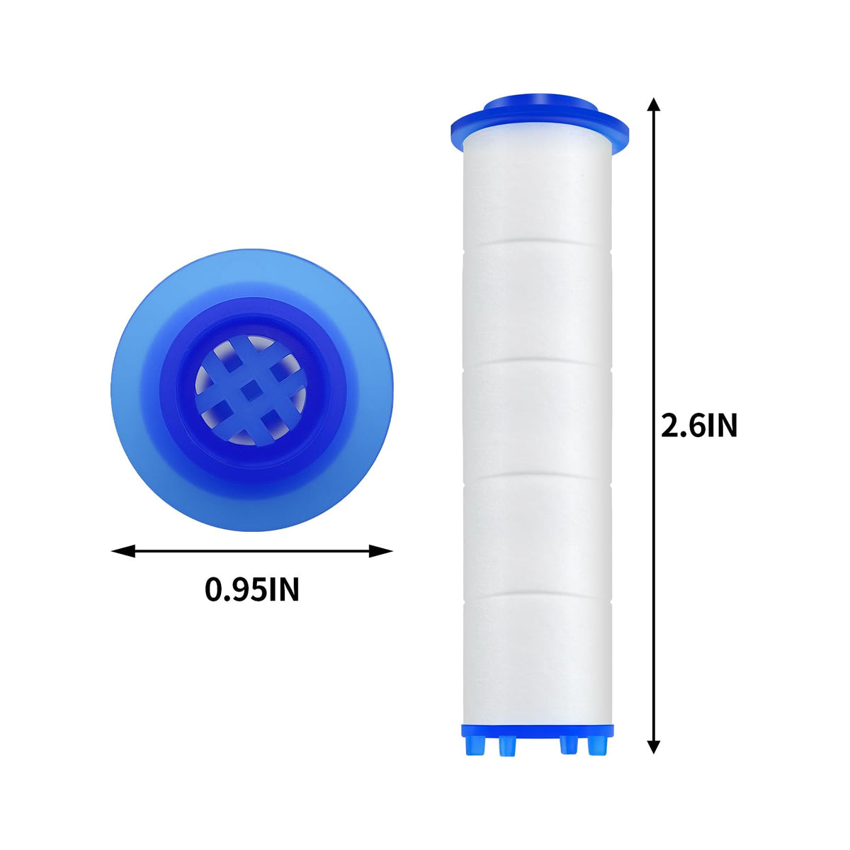 20 Pack Shower Filter Shower Head Filter PP Cotton Filter Handheld (2.6 inches)