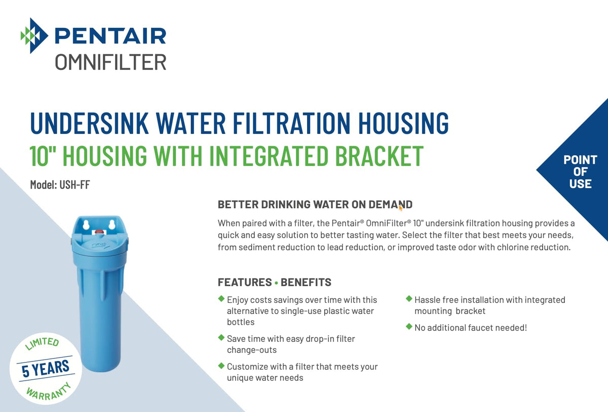 Pentair OMNIFilter Under Sink Water Filtration System with Bracket