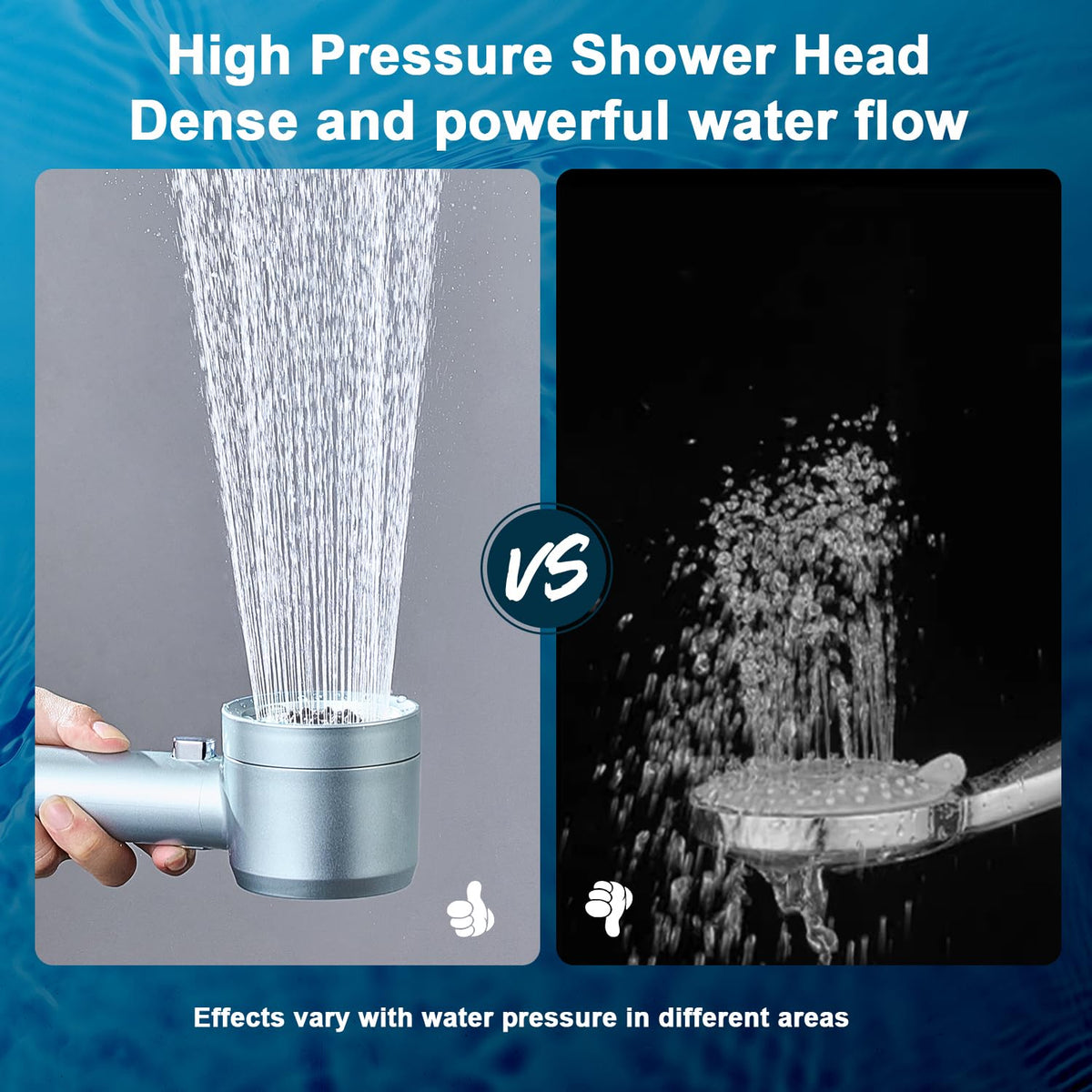 Shower Head with Handheld (Blue)