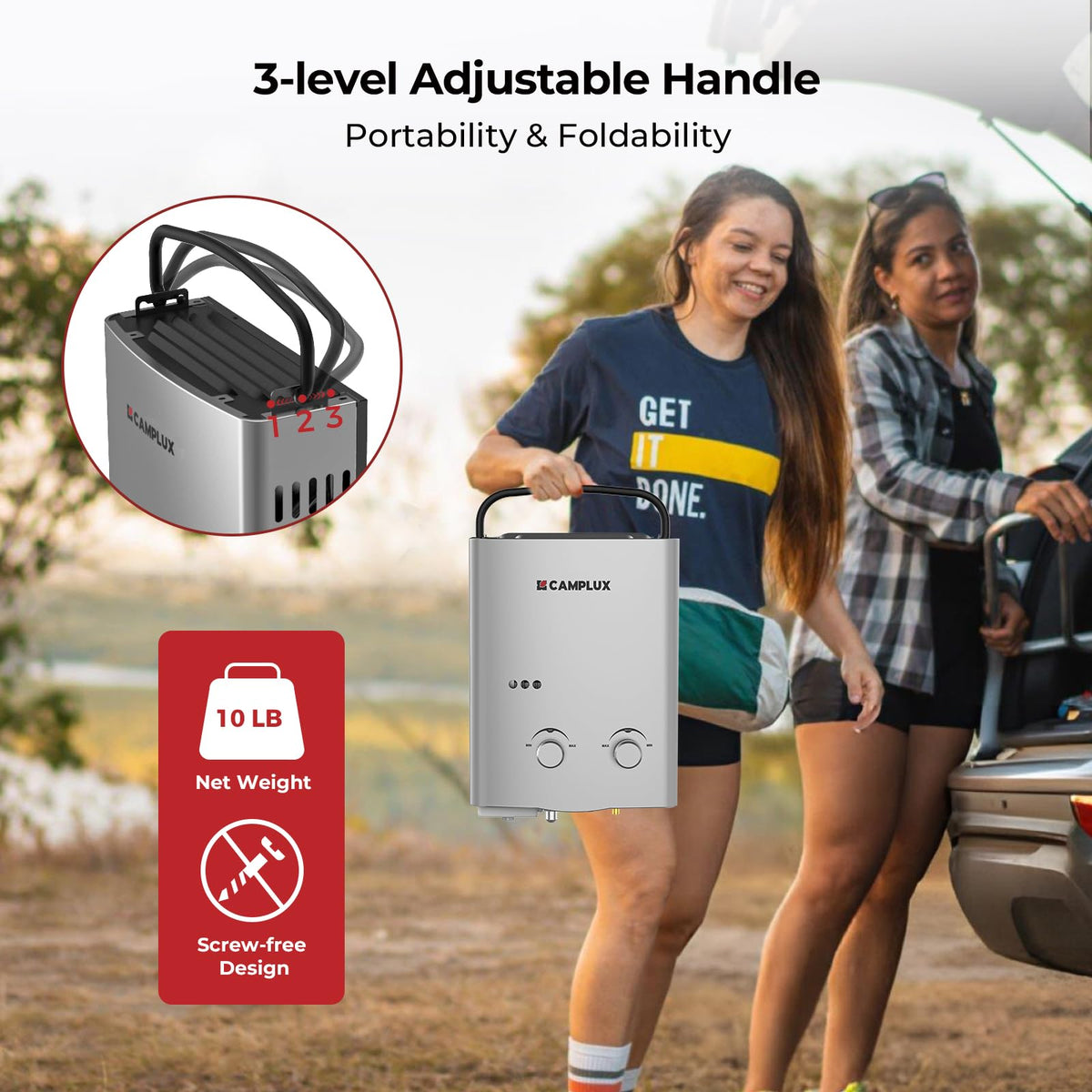 CAMPLUX 1.32 GPM Tankless Water Heater Portable