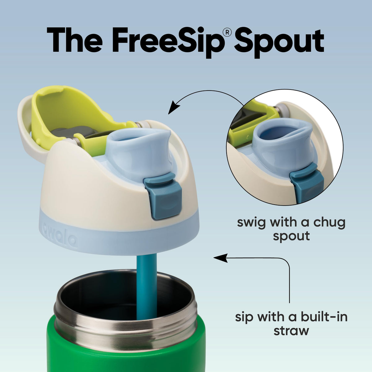 FreeSip Stainless Steel Water Bottle 24 oz Putting Green (Putting Green / 24 Ounces)