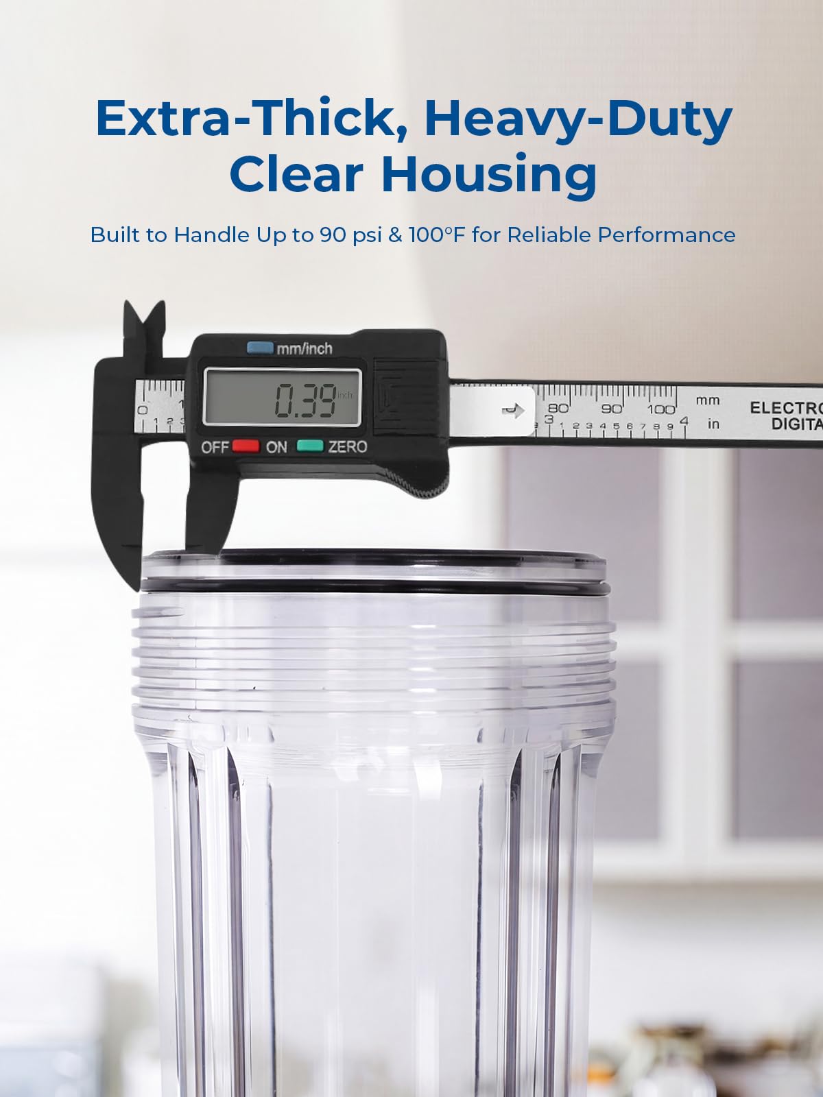 10" x 4.5" Clear Whole House Water Filter Housing (10*4.5'')
