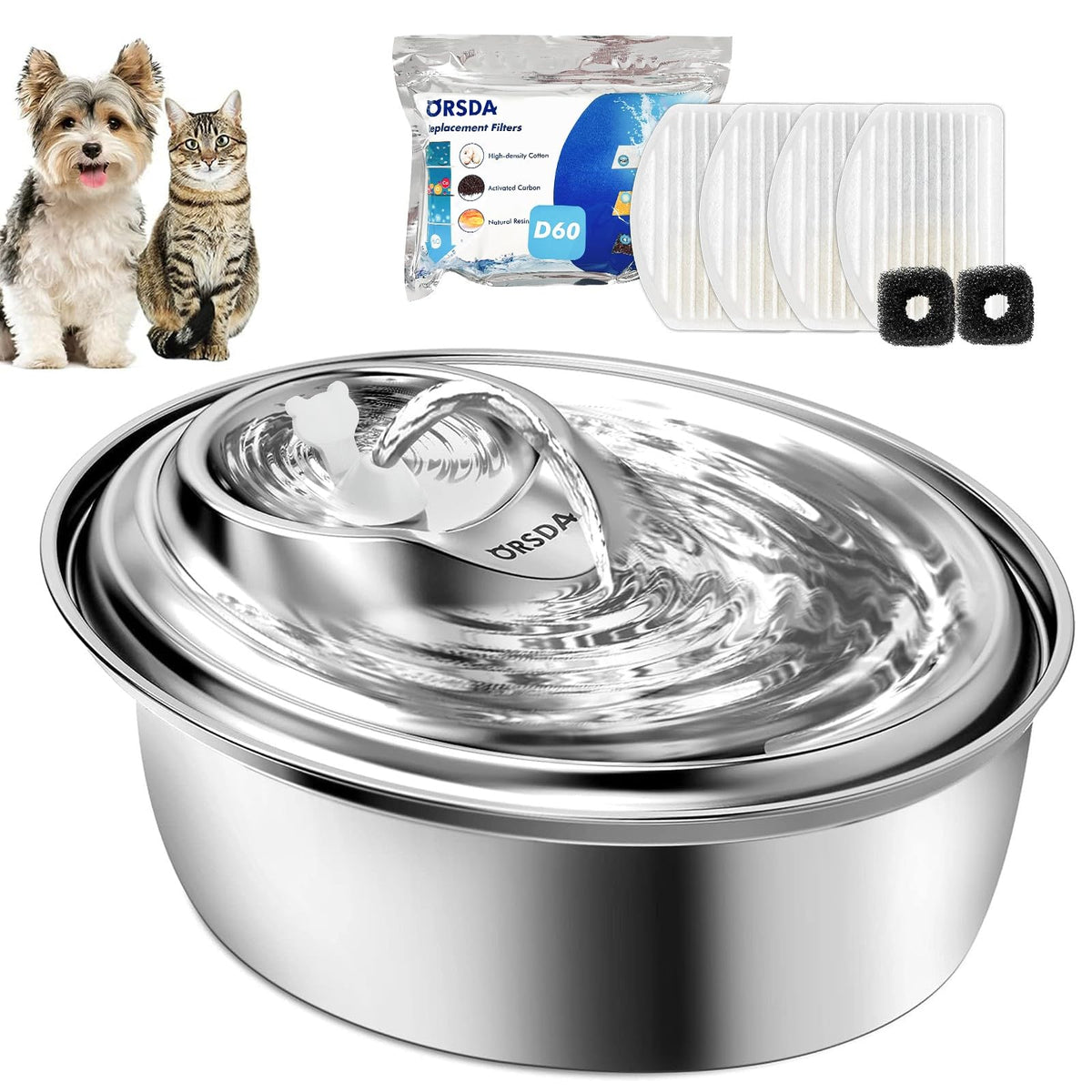 Cat Water Fountain Stainless Steel