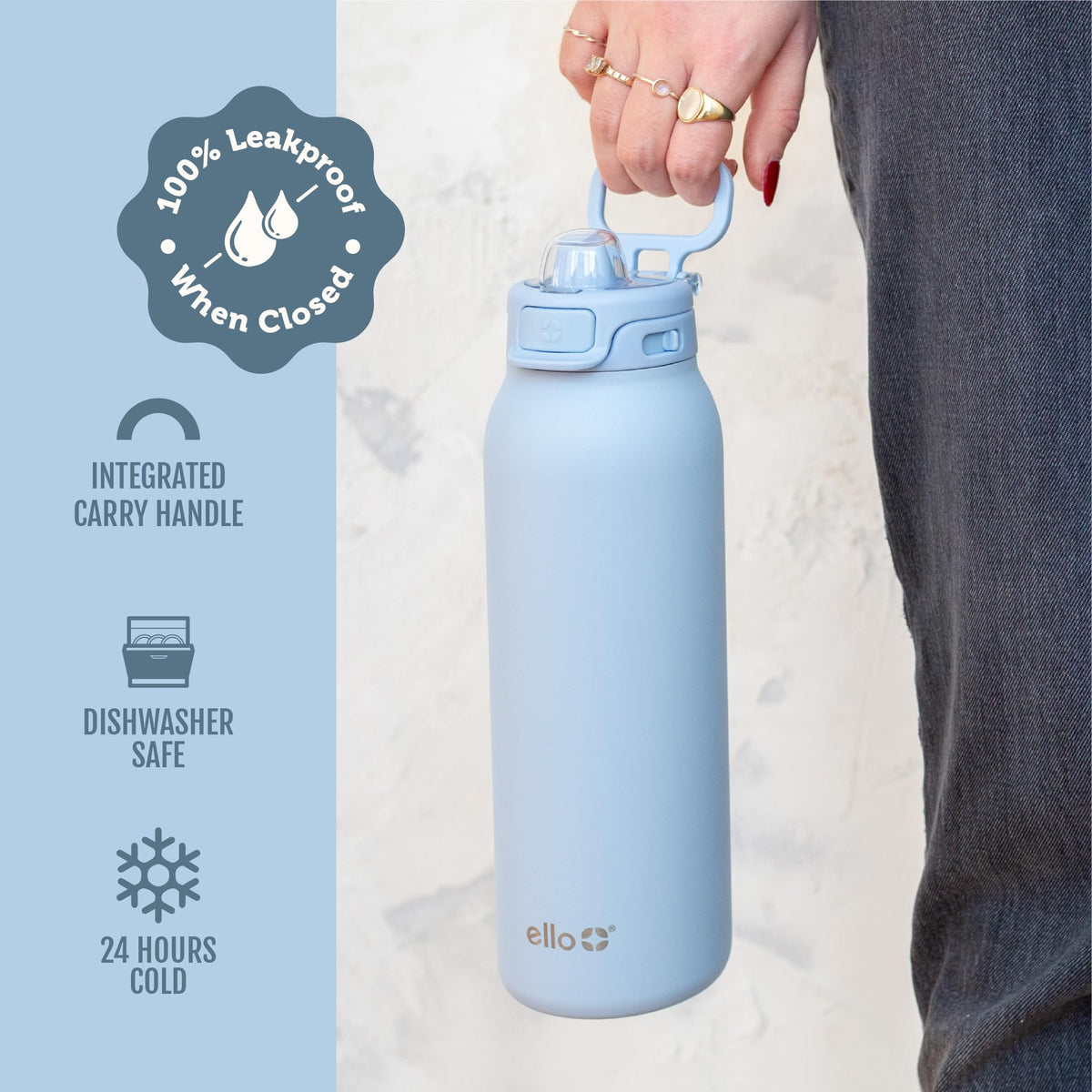 Pop & Fill 32oz Stainless Water Bottle (32oz / Porcelain Rose)