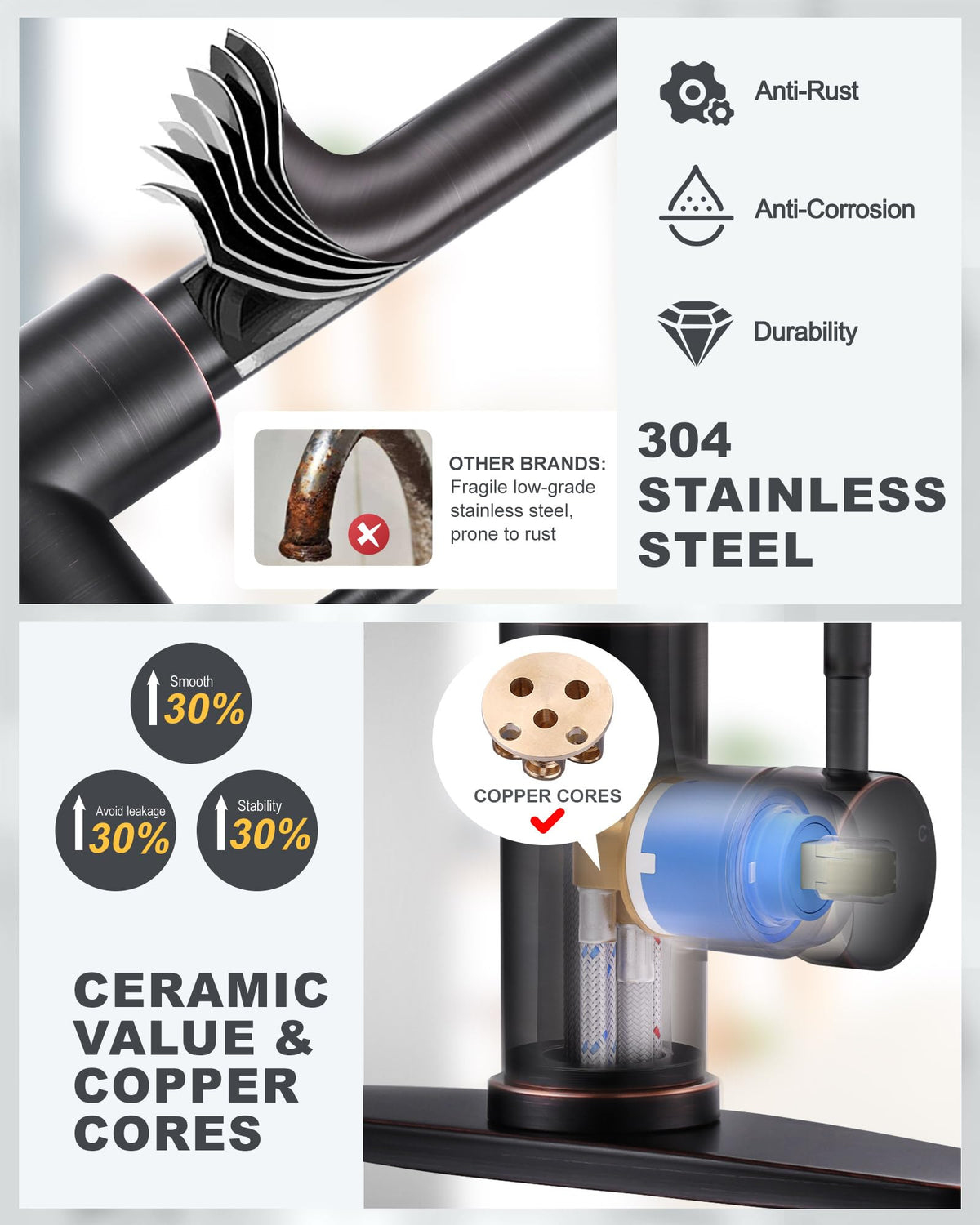 Touchless Kitchen Faucet Stainless Steel (Touchless Kitchen Faucet / C: Oil Rubbed Bronze)
