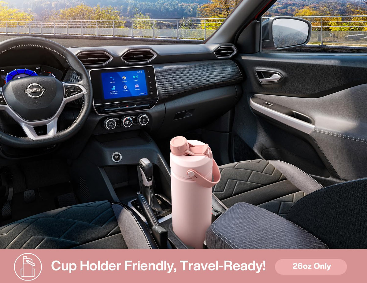 26 oz Insulated Water Bottle (Sun-Kissed Flamingo (UV-Activated) / 26 Ounces)