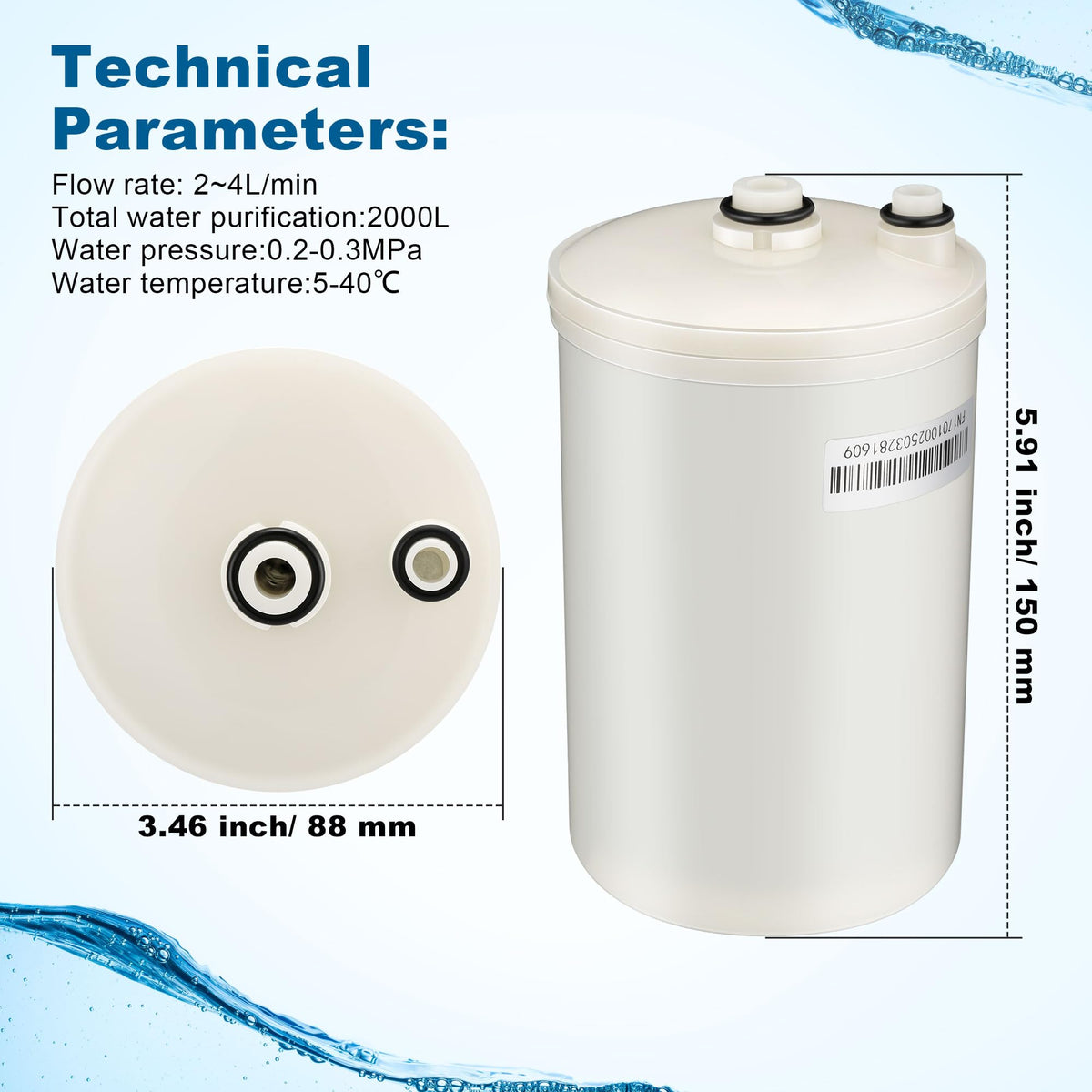 2 Pack Premium Filter Replacement Compatible with HG