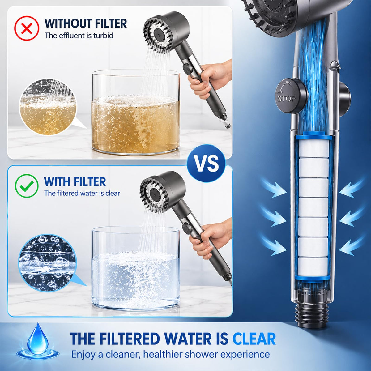 10 20 Pcs ShowerHead Filters (4.13in/10.5cm / A10*pc)