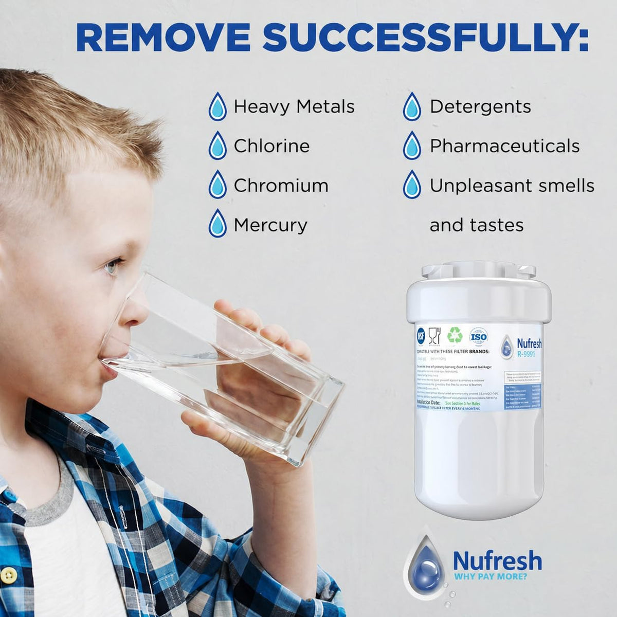 Refresh Refrigerator Water Filter Replacement (4 Count (Pack of 1))