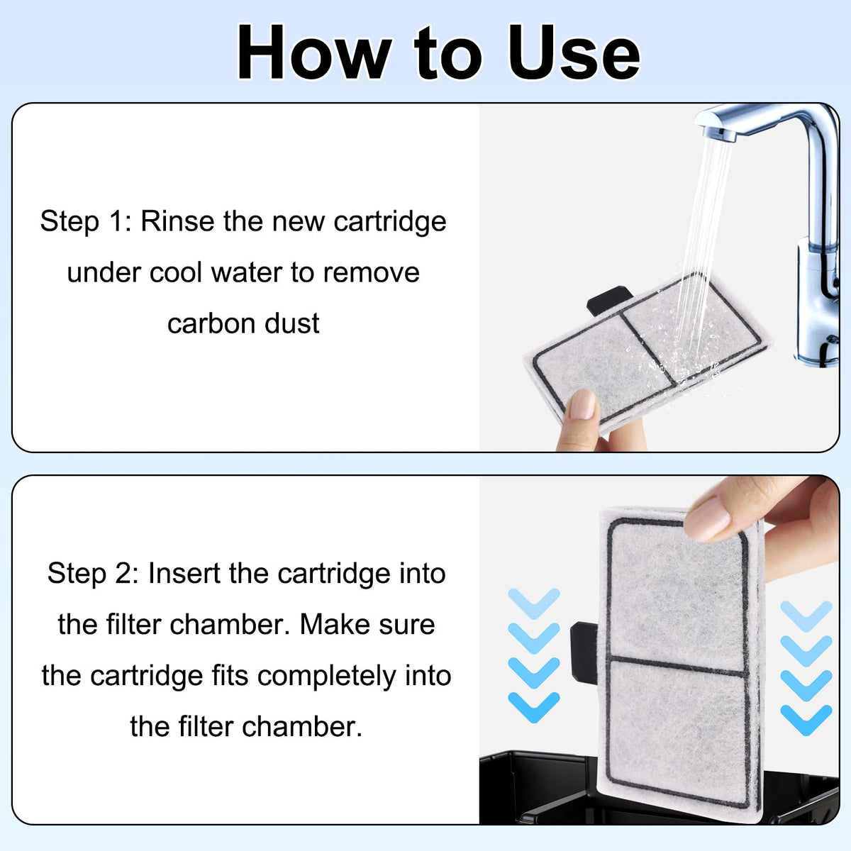 24pcs Filter Cartridges Compatible with Topfin Top Fin EF (EF-S)