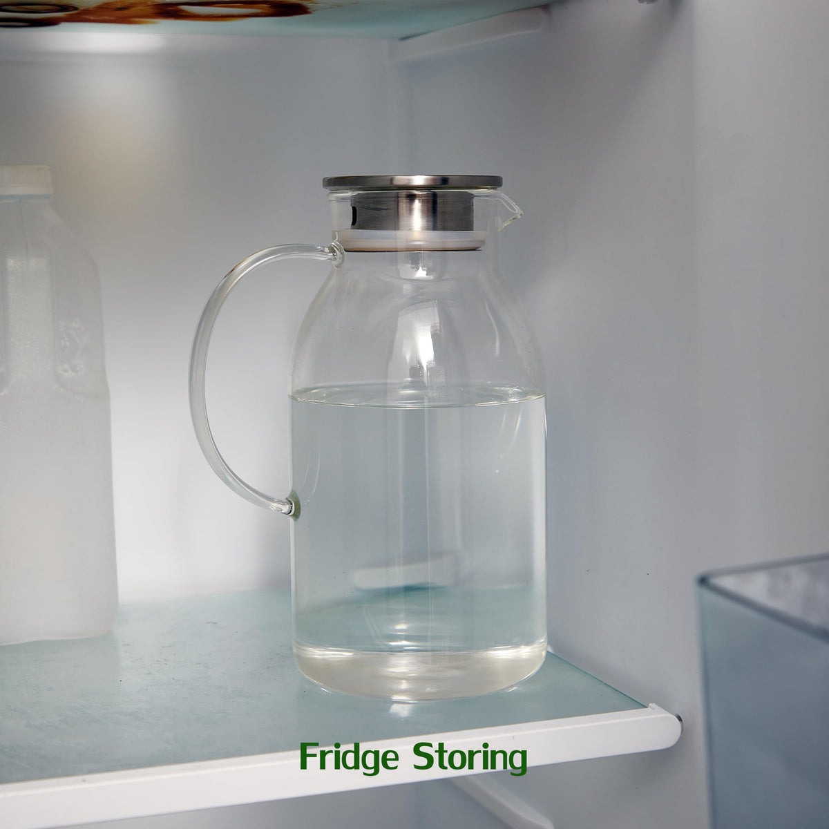 2.4L Heat Resistant Glass Pitcher with Lid (81 Ounces)