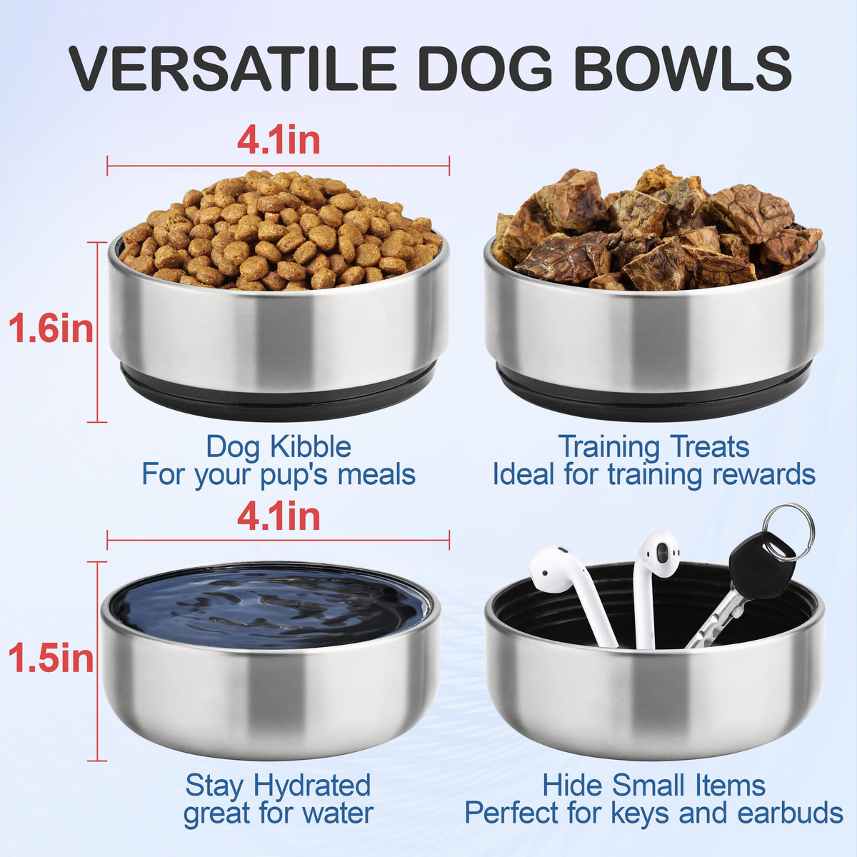 3 in 1 Insulated Dog Water Bottle with Detachable Bowls for Travel (Mauve / 32 Oz)