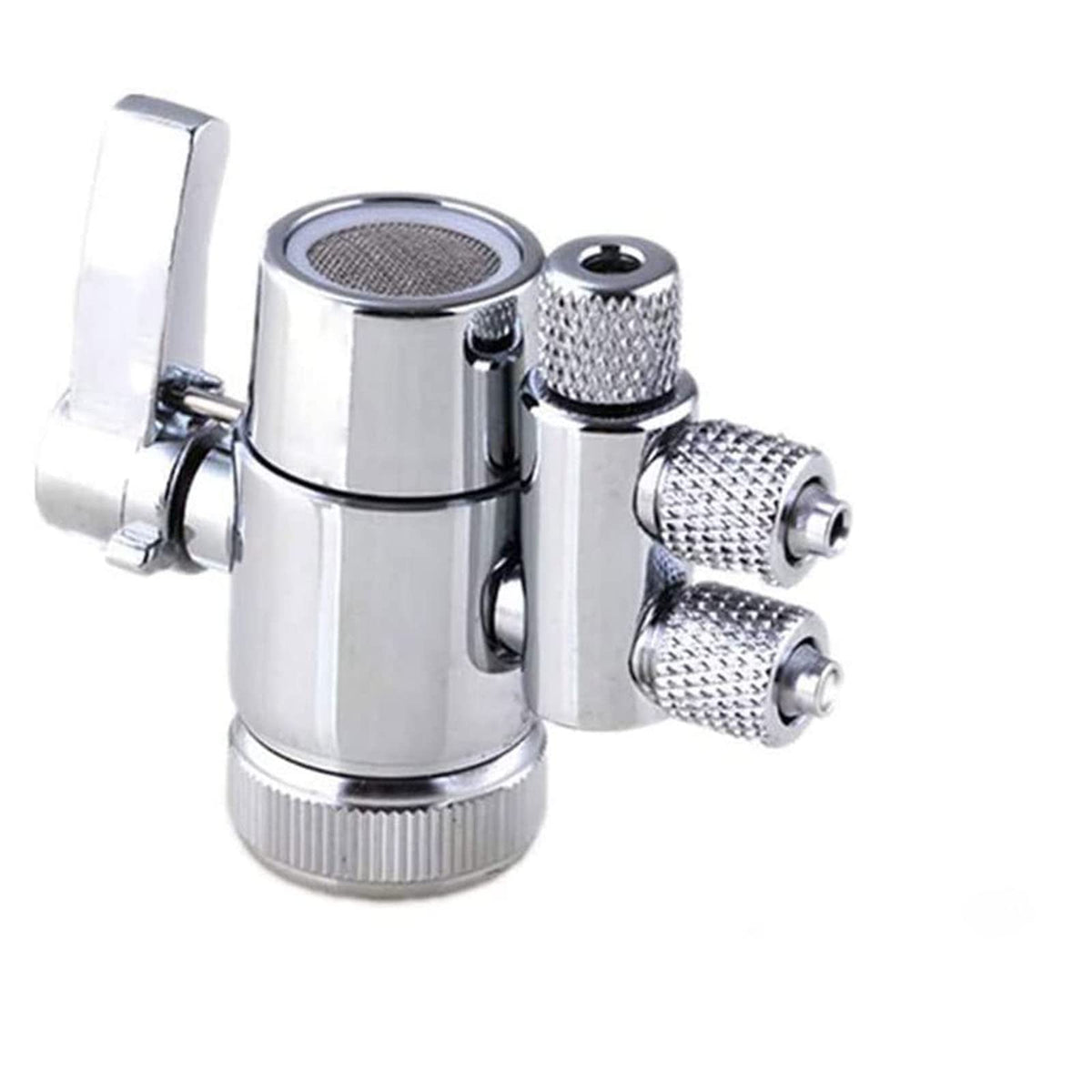 Faucet Diverter Valve with Aerator M22 Female Thread for 1 (Fits Two Way 1/4" OD Tubing Outlet)