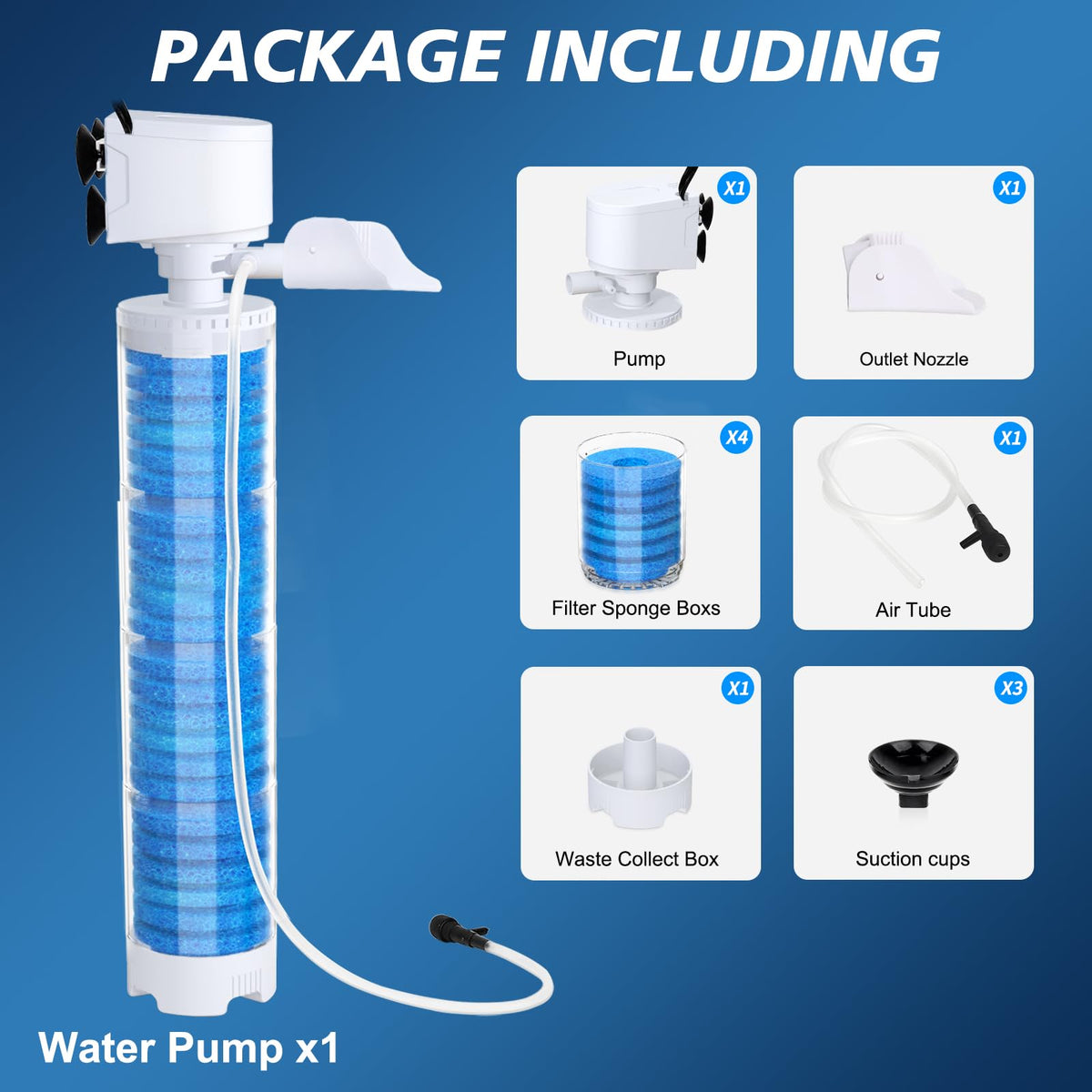 20 100 Gal Multifunction Power Aquarium Filter (13W (for 70-100Gal))