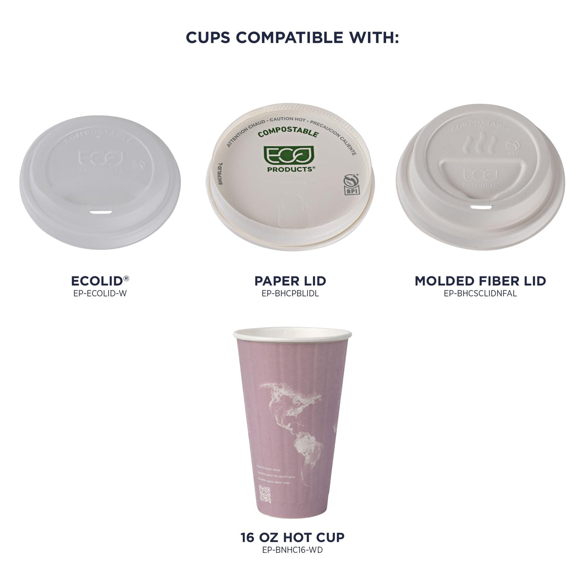 World Art Disposable Insulated Coffee Cups (16 oz)