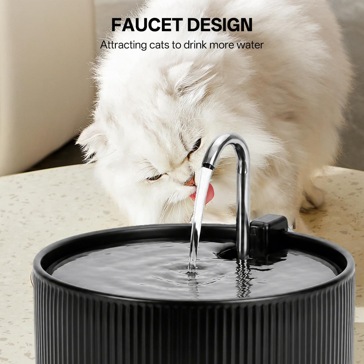 Ceramic Cat Water Fountain
