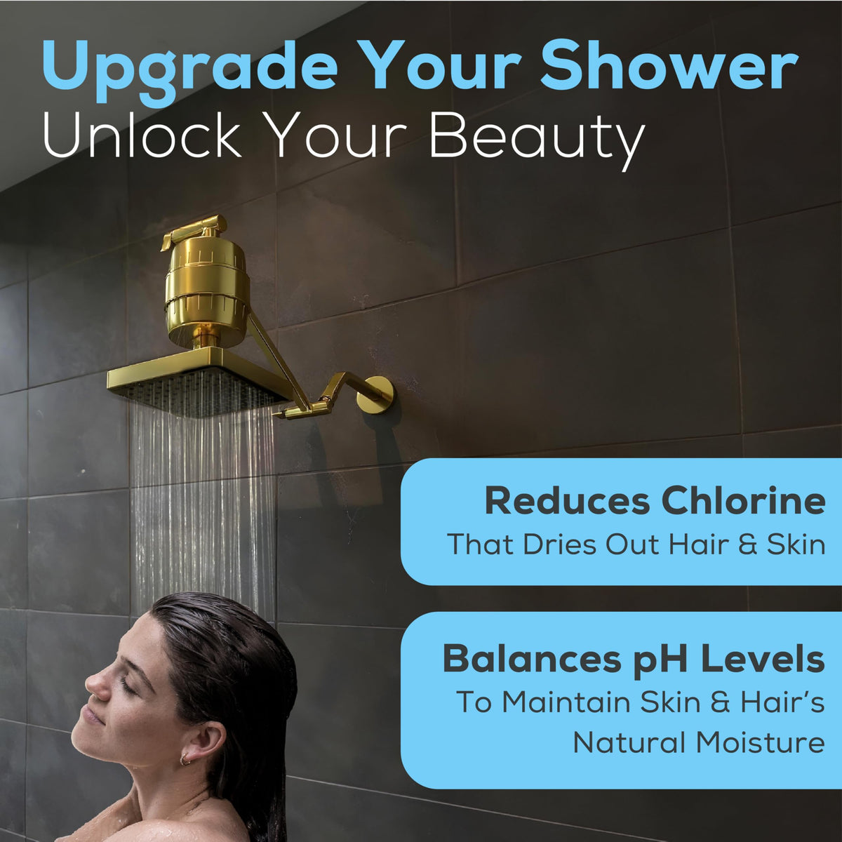 23 Stage Shower Head Filter for Showerheads (5. Egyptian Gold)