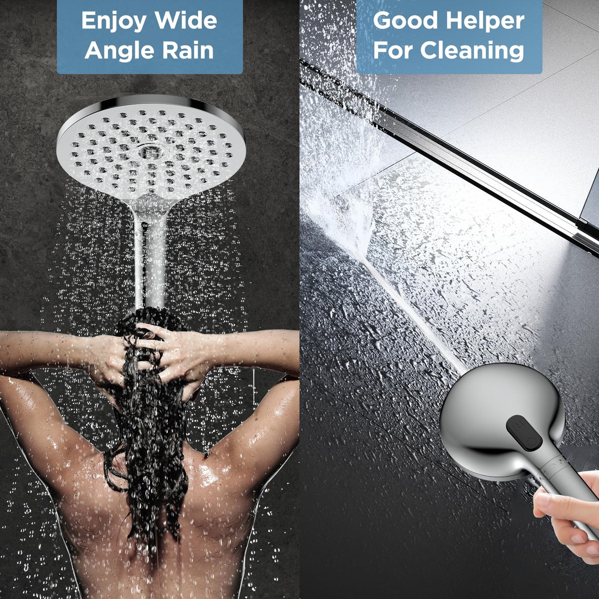 Dual Filtered Shower Heads Combo (Premium Chrome)