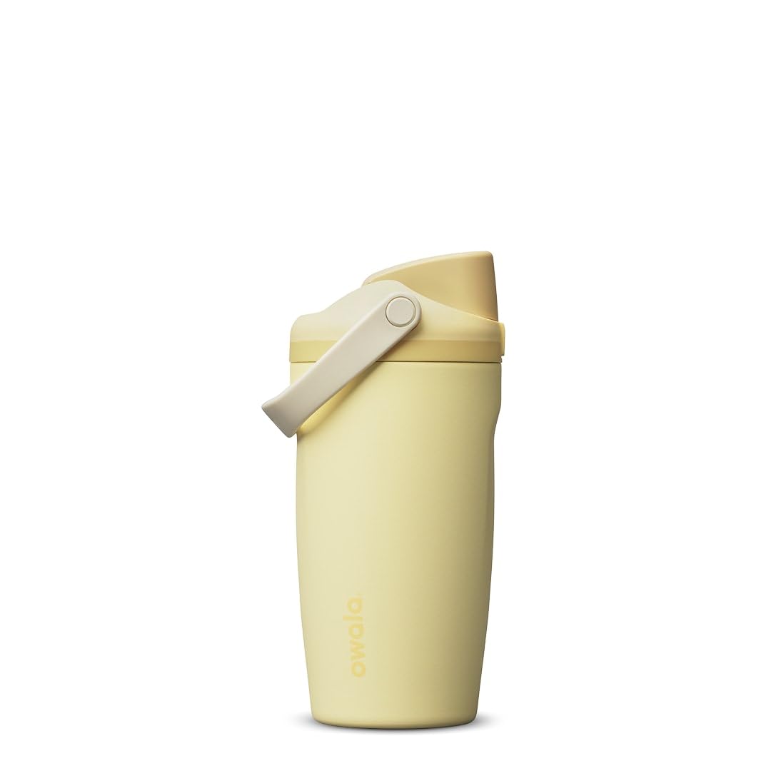 FreeSip Sway Stainless Steel Water Bottle 18 oz Butter Half (Butter Half)
