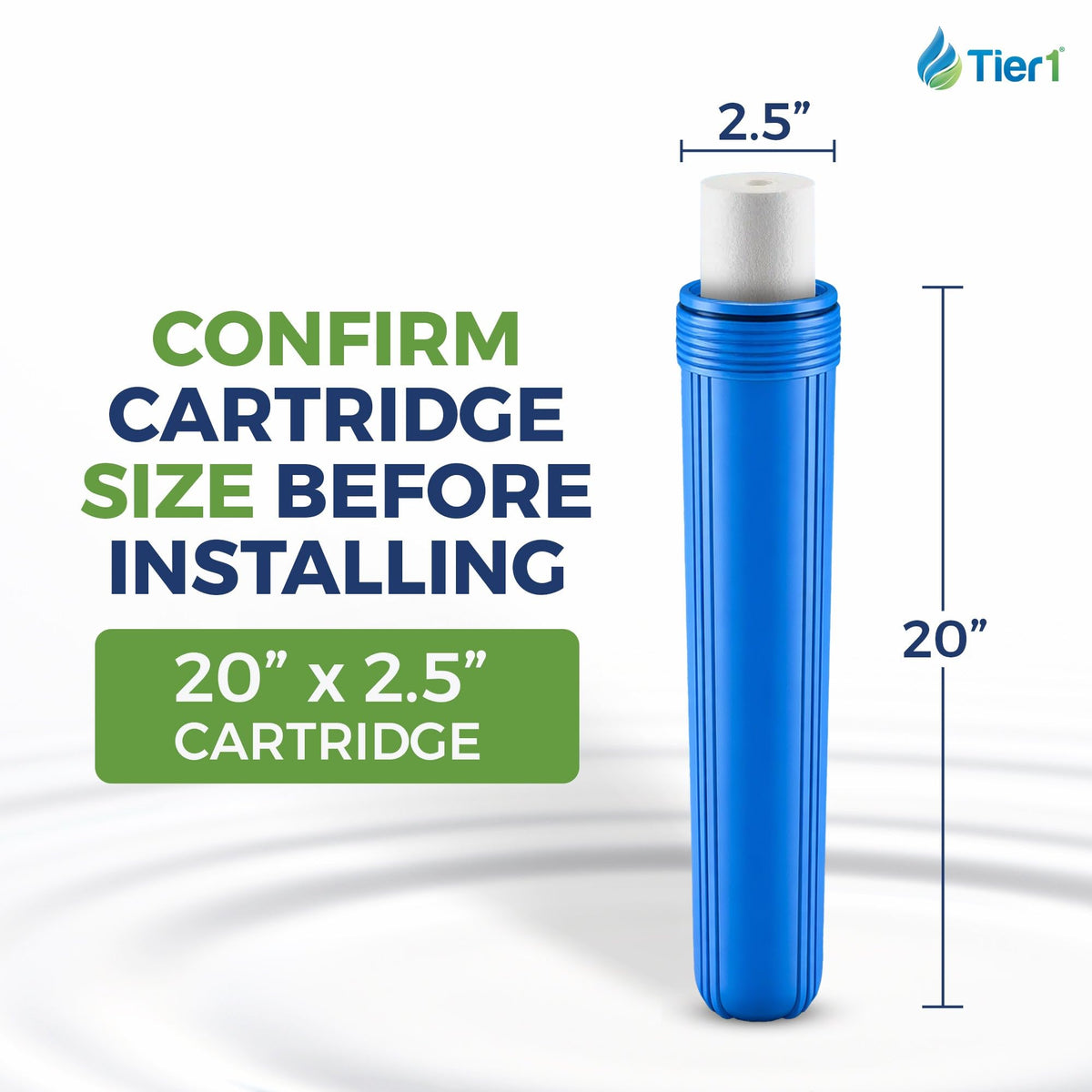 1 Micron 2.5" × 20" Sediment Water Filter Replaces P1 (1 Micron / 1 Pack)