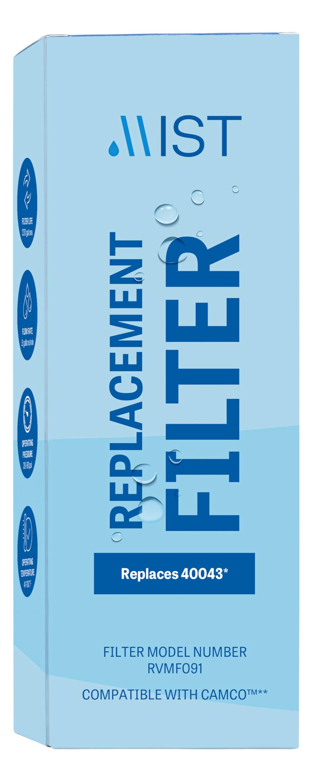40043 Replacement for Camco RV Inline Water Filter 40043