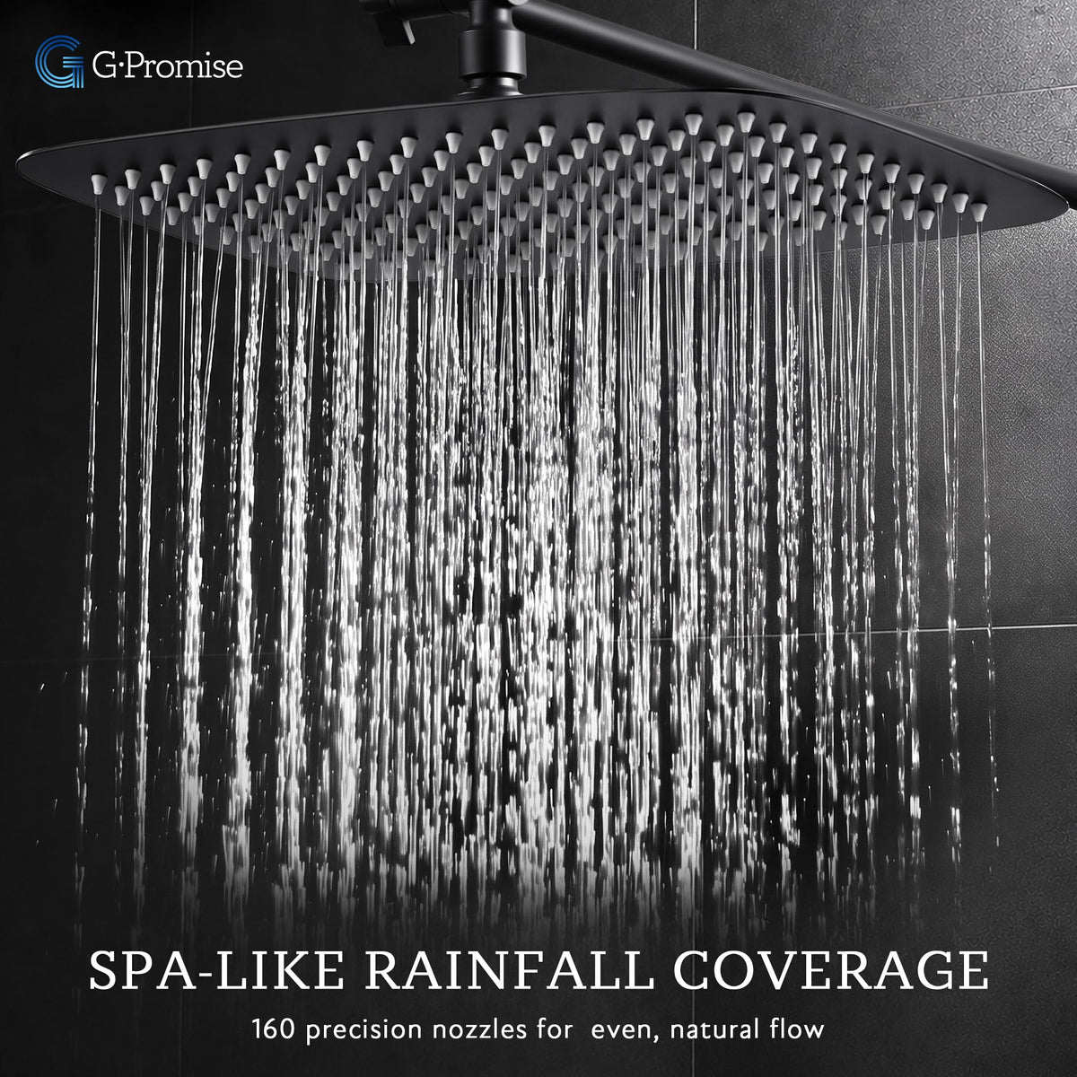 All Metal 16" Rain Shower Head with Handheld for Bathroom Upgrade (16 Inches / Matte Black)