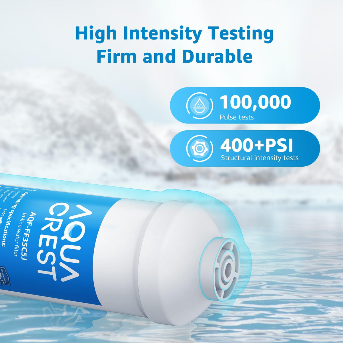FF35C5J Inline Water Filter Replacement (Blue-FF35 for RO System-3 Pack)