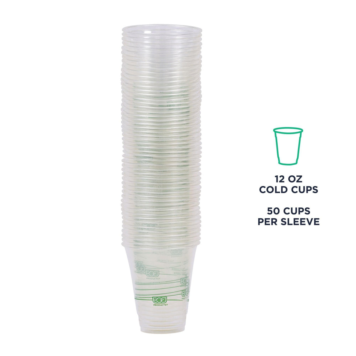 GreenStripe Clear Disposable Cold Cups (12 oz)