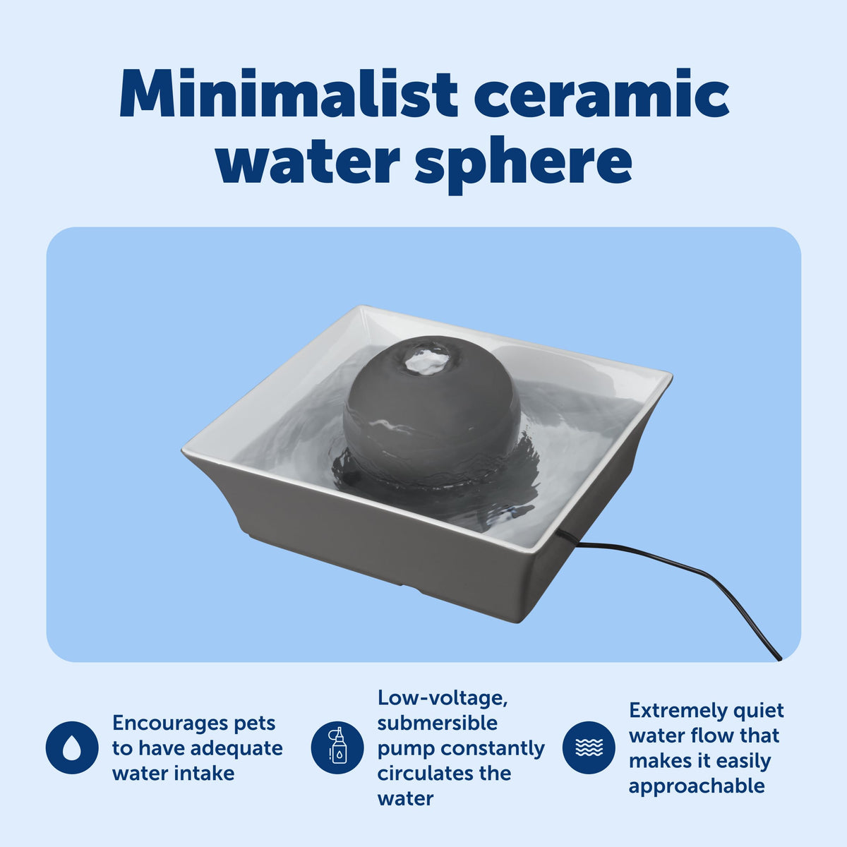 Drinkwell Ceramic Pet Water Fountain (8x9.2x5 Inch (Pack of 1))