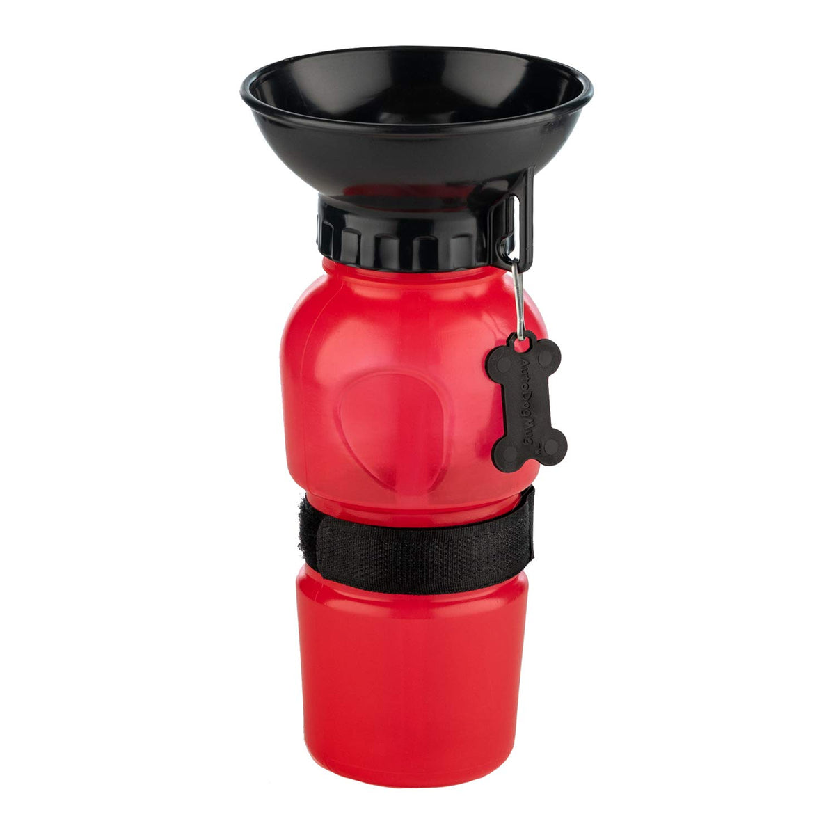 AutoDogMug Dog Water Bottle with Built (Red)