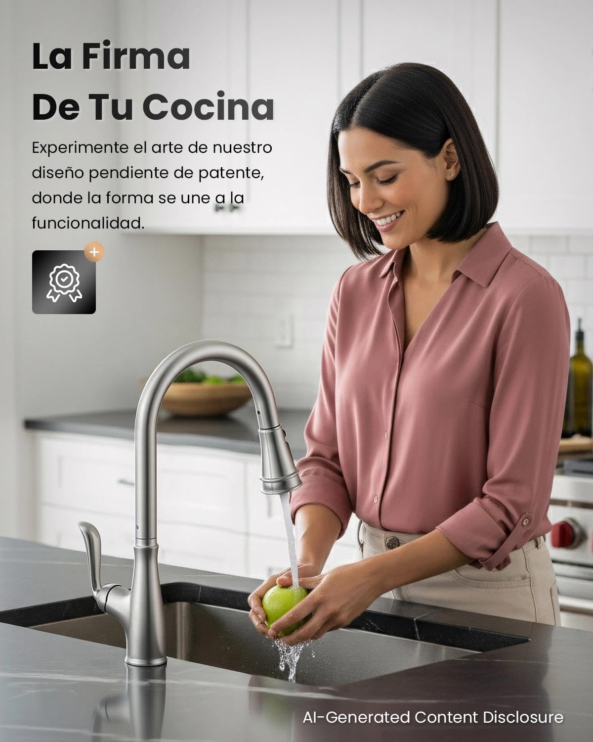 Vintage Style Brushed Nickel Kitchen Faucet with Pull Down Sprayer (Brushed Nickel)