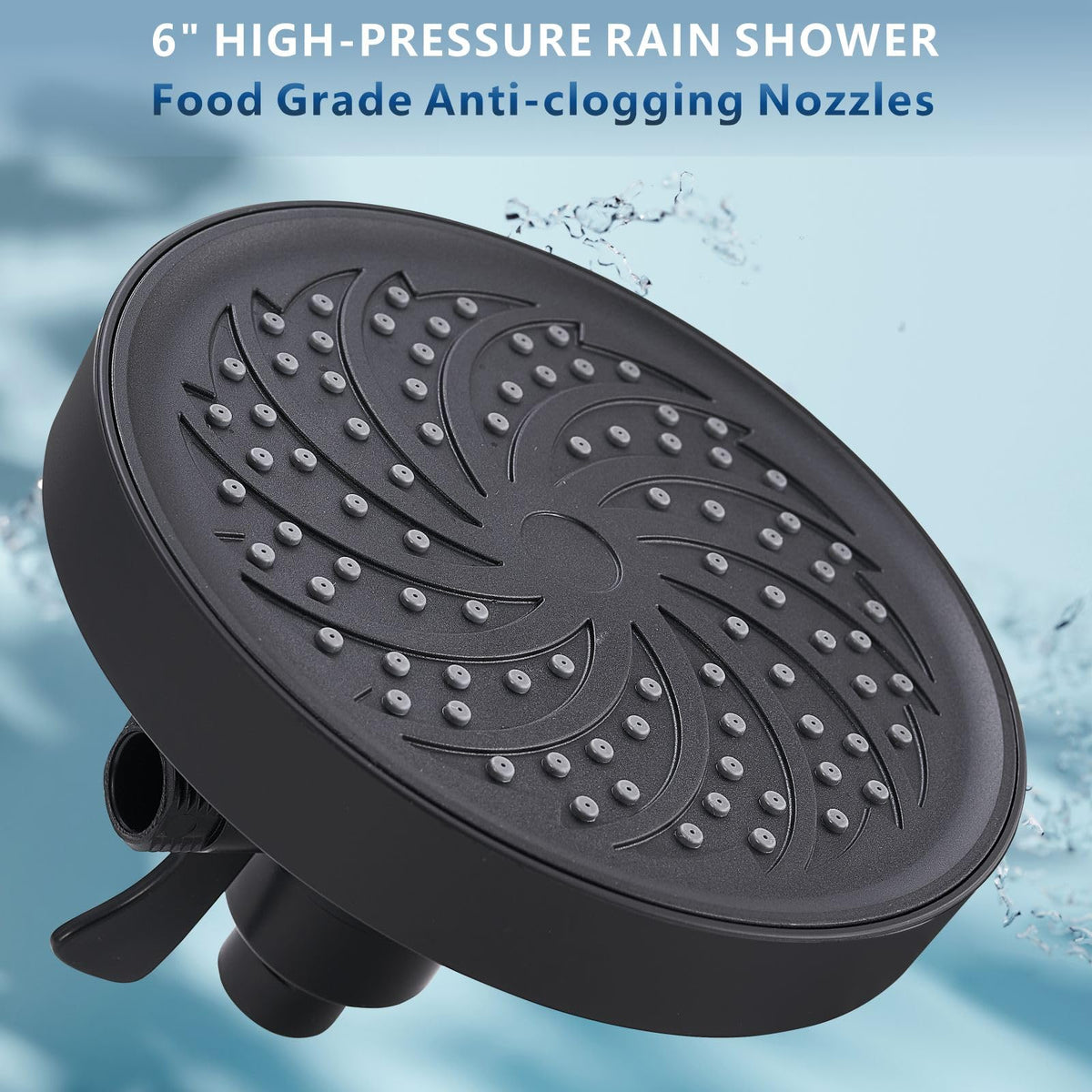 Rain Shower Head with Handheld (Matte Black)