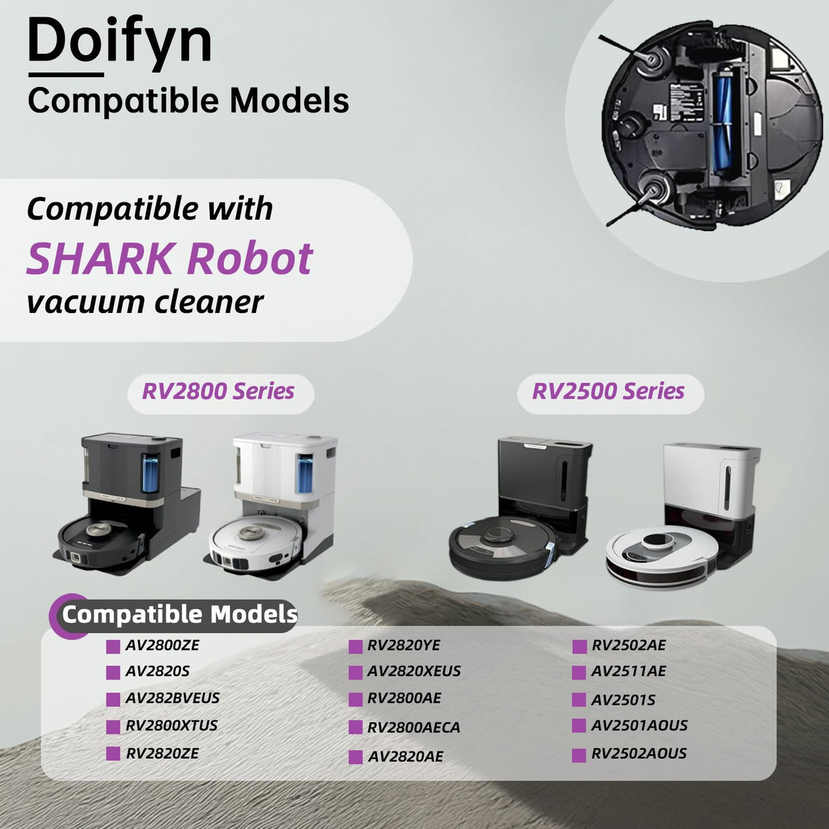Side Brush Compatible with Shark AI AV2501S (Side Brushes - 6 Parts)