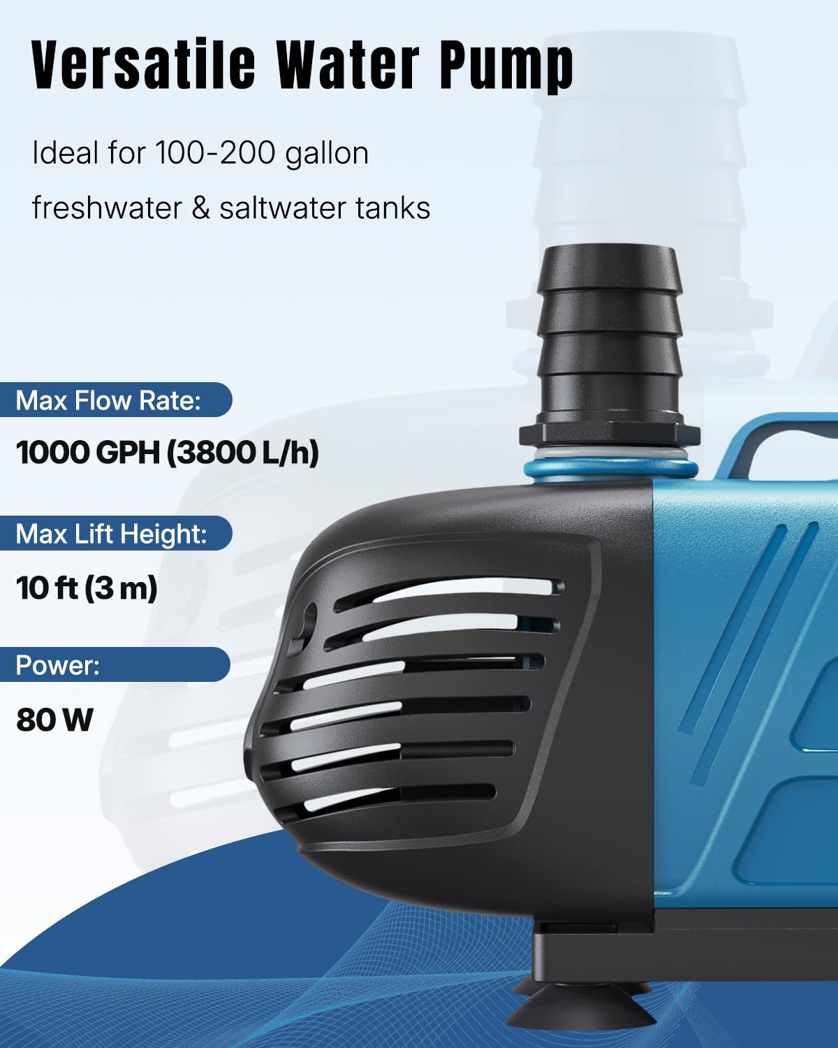 1000 GPH Submersible Water Pump (1000GPH)