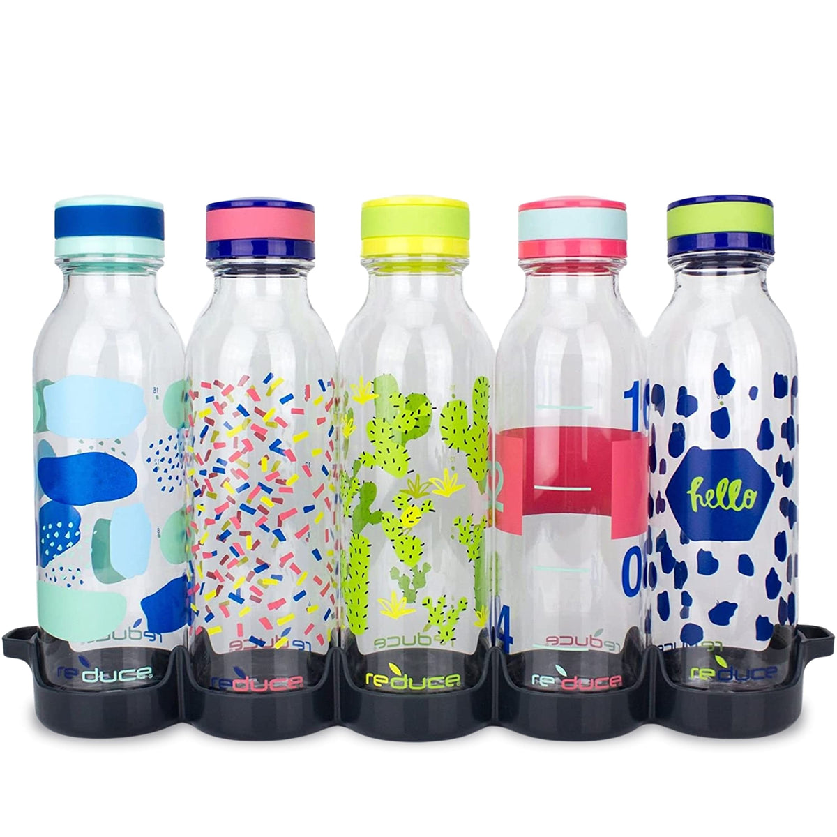 WaterWeek Reusable Water Bottle Set (20 Ounces (Pack of 5) / Bliss)