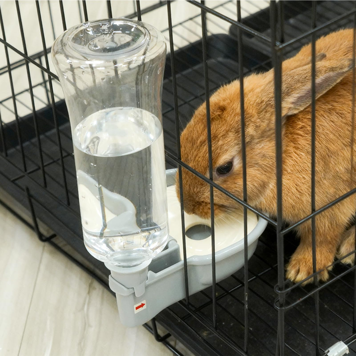 Anti Splash Pet Water Bowl for Crates (23oz / A-Grey)