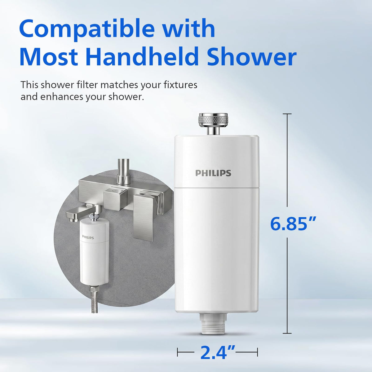 Shower Filter for Hard Water (White / Shower Filter Set)