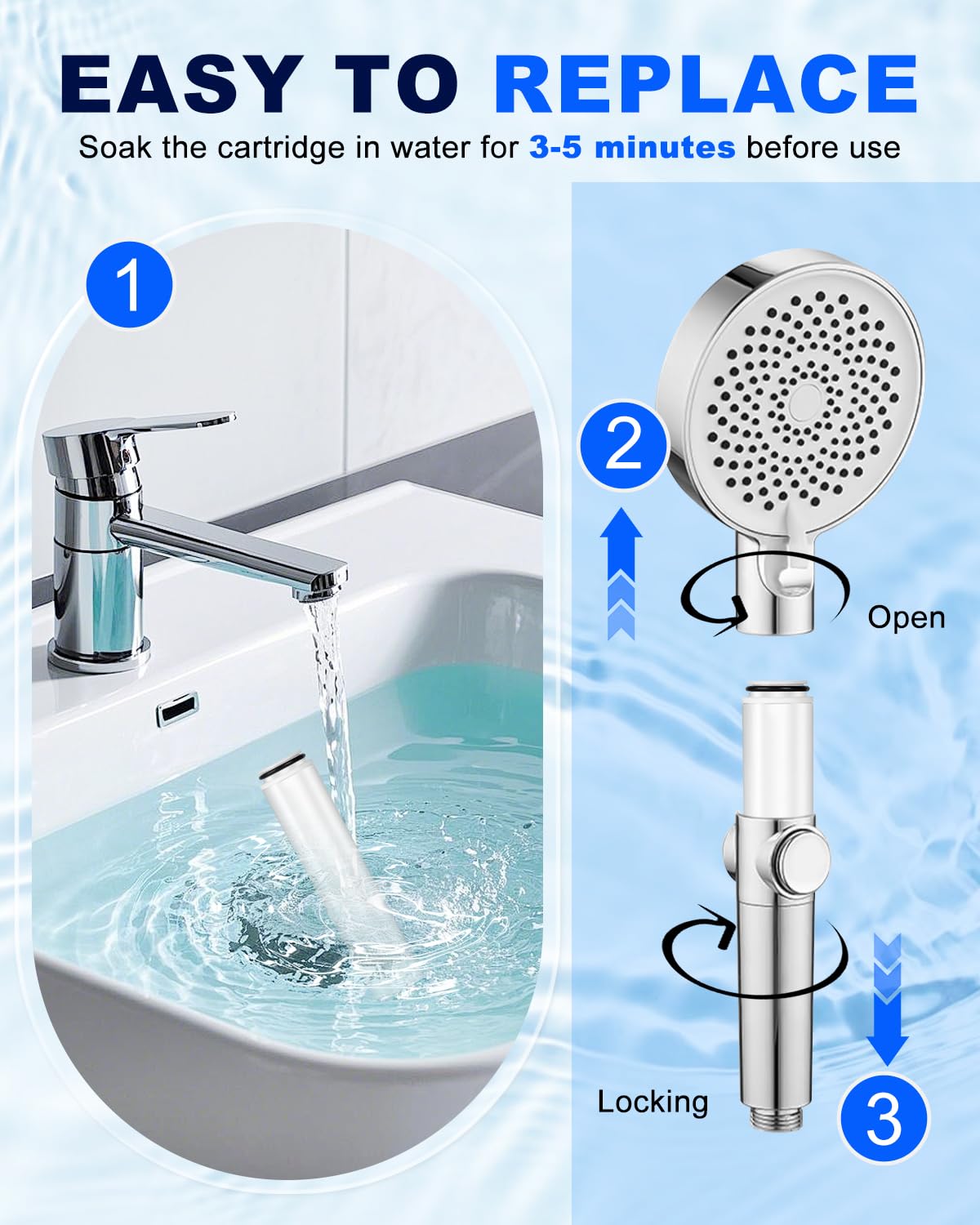 Shower Filter Compatible with Cobbe Handheld Shower Head (4 Pack)